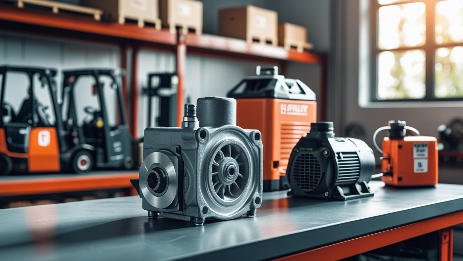 پمپ بنزین لیفتراک در حال عیبیابی و تعمیر