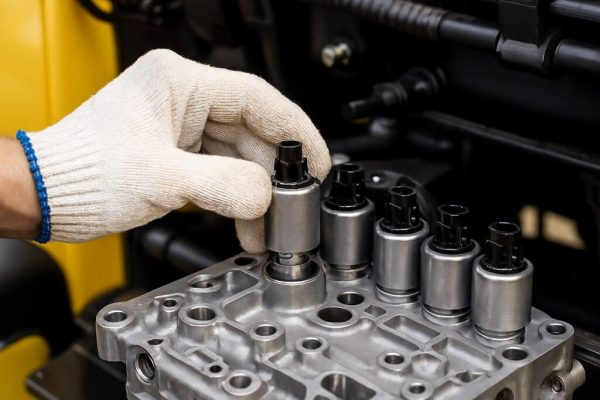 تصویر فرآیند تعویض شیر برقی گیربکس لیفتراک