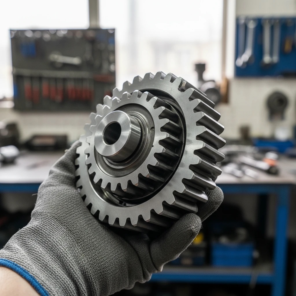 بررسی دقیق دندانههای یک دنده گیربکس با کیفیت بالا