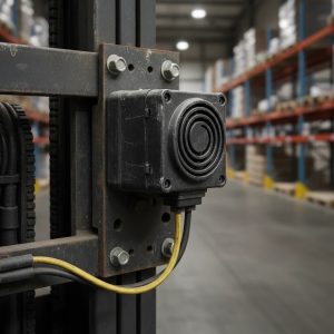 تصویر بوق دنده عقب لیفتراک در نمای نزدیک